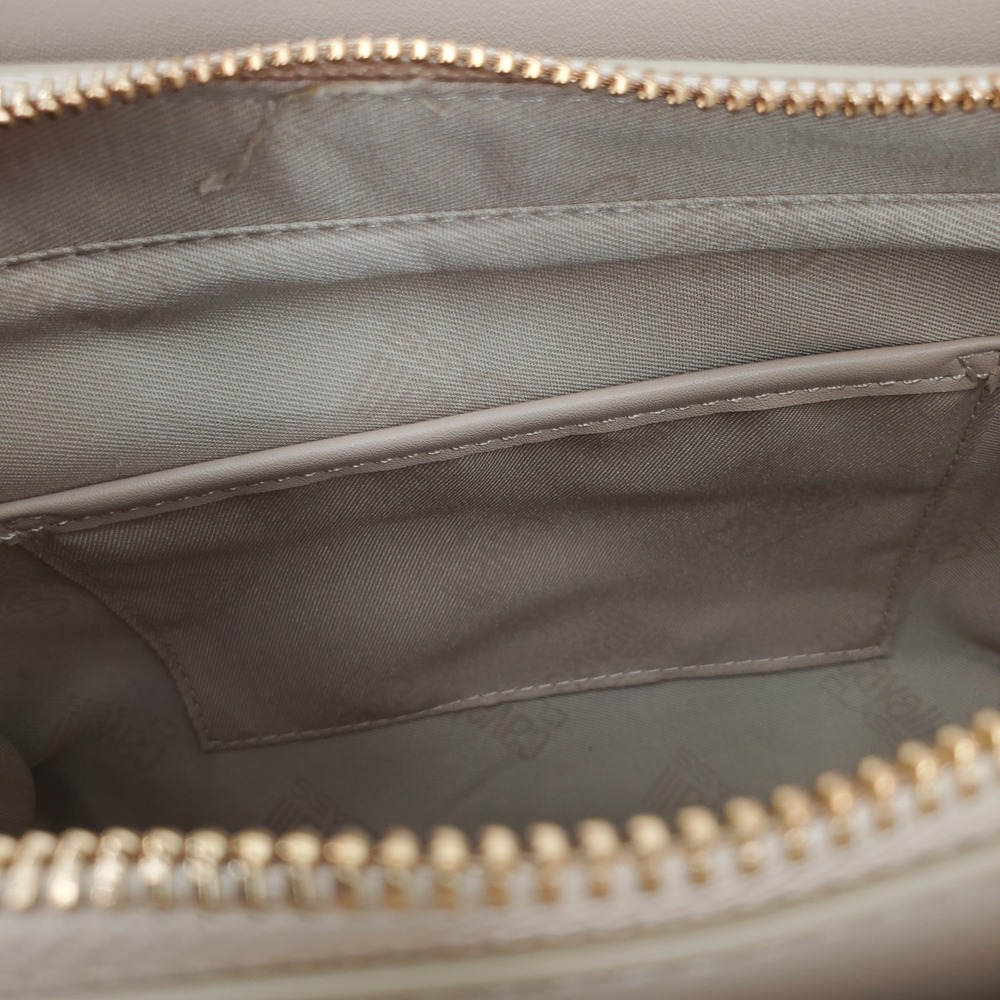 Cavalli Class Serafina Top Handle Tote Floral Print Beige Leather Canvas Bag - Picture 7 of 8
